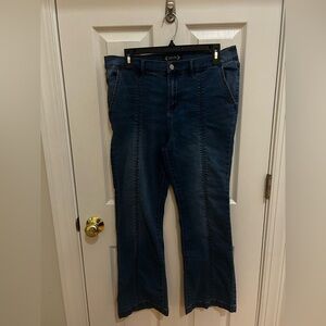 Nanette Lepore Blue Flare Wide Leg Jeans